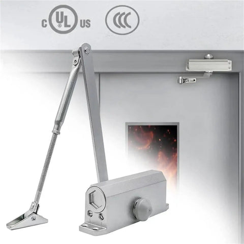 Heavy Duty Hydraulic Door Closer Automatic 40 Kg To 60 Kg Adjustable Speed Quiet Close Soft Closing Door Hardware mounted on door
