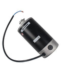 Premium Brushed DC Motor Designed For Mini Lathe Work Hella Tough 600 Watt Powerhouse Runs On 110 Volts Spins At Six Thousand Rpms With Thick Iron Body And Zero Vibration, showcasing the motor with wires.