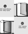 Extra Wide Baby Gate For Stairs And Doorways From 29.93 To 51.5 Inches Auto Close Safe Gate For Kids And Pets with swing-through feature