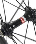 Carbon Road Wheelset 700c 38 50 60 88mm Deep Rim Tubeless Ready 25mm Width With Basalt Braking Surface Shimano hub detail