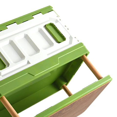 Kickass Foldable Stackable Storage Bin With Wood Lid And Massive 95 Liter Capacity Hella Tough Pp Plastic Gear Crate For Camping Tailgates And Campout Adventures Portable Trail Ready Stash