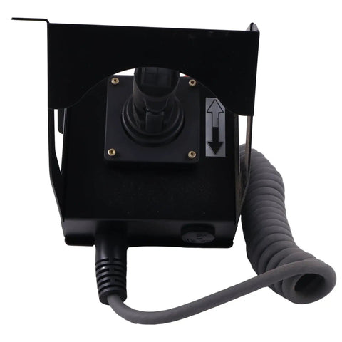 Heavy Duty Platform Control Box Direct Swap For Jlg 1001128685 overhead view with cord, control lever, and durable casing.