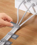 Heavy Duty Cable Organizer Kit For Desk And PC Setup Reusable Nylon Cable Ties With Hook And Loop Fasteners in use on cords