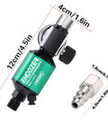 G1/4 Inch Inlet And Outlet Air Compressor Water Separator with Drain Valve and Pressure Regulator, green filter, dimensions shown