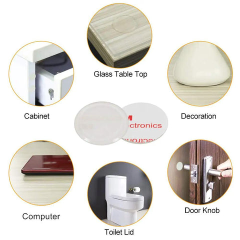 Slick Silicone Adhesive Furniture Pads For Glass Tables And Cabinet Drawers Featuring Dead Quiet Anti Slip Grip to use on various surfaces.
