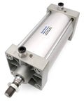 SC Pneumatic Air Cylinder Built Tough Double Acting With 100 x 225 mm Bore, 3.94 Inch, 8.86 Inch Stroke, Single Rod, displayed on white