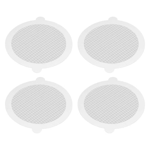 Saluaqui Fiberglass Shower Drain Hair Catcher 50pcs 11cm (50 Pieces) - set of four round mesh drain covers