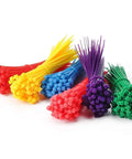 4 Inch Multicolor Zip Ties Kit Containing 480 Pcs Assorted Colors For Chicken Leg Marking, Deco Mesh Wreaths, DIY Projects, Self Locking Nylon 66 Ties In Pink Red Purple Yellow Blue Green UV Resistant displayed in bundles