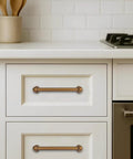 10 Pack 3 Inch Center Antique Brass Cabinet Pulls Rock Solid Heavy Duty Drawer Handles For Kitchen Cabinets Vanities And Dressers Dead Simple Install on white cabinets.