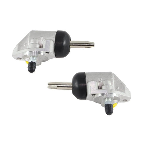 Pair Of Hydraulic Uni-Servo Cylinders For 10 And 12 Inch Marine Trailer Brakes, heavy-duty aluminum cylinders, side view.