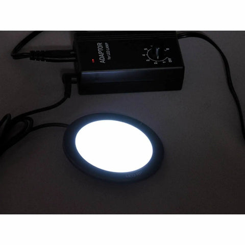 LED Round Plate Light For Microscopes 95mm Diameter Adjustable Brightness Bottom Illumination with power adapter