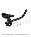 Aluminum Alloy Aero Bar Arm Rest For Bike Handlebar, ergonomic relaxation pad, thick foam padding, 0.9 to 1.3 inch bars, side view