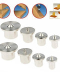 Pro Woodworking Dowel Center Pin Set, 8-Piece, Hollow Chrome Pins In 6mm, 8mm, 10mm, 12mm with alignment guides