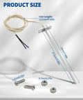 7 Inch RTD Temperature Probe Sensor Replacement For Pellet Grills 304 Stainless Steel With PT1000 Internal Ambient Probe And 47 Inch Cable Compatible With Z Grill And Other Popular Pellet Grills, 47in cable