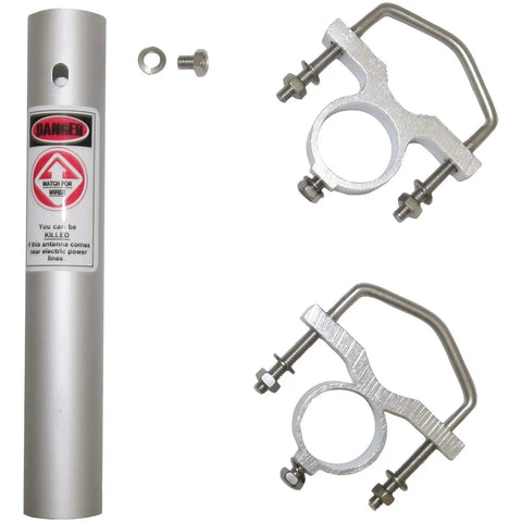 Mounting hardware for Pre-Tuned Dual-Band Base Antenna For Amateur Radio 144-148 MHz VHF And 430-460 MHz UHF White Fiberglass