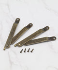 Bronze Box Lid Support Hinge 20 Pack Foldable Cabinet Stay Brackets For Wooden Boxes And Windows Retro Iron Lid Hinge With Strong Load
