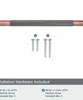 10 Pack 5 Inch Aluminum Knurled Brushed Antique Copper Cabinet Pulls Center To Center 128mm with installation screws