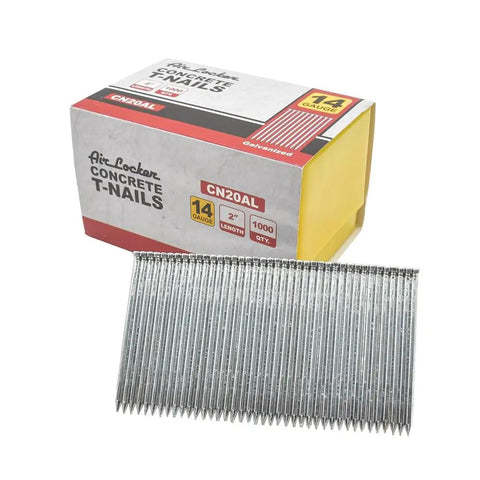 14 Gauge Concrete T Nails 2 Inch Smooth Shank For Concrete Nailers 1000 Pack Built Tough Heavy Duty Wood To Concrete Fasteners