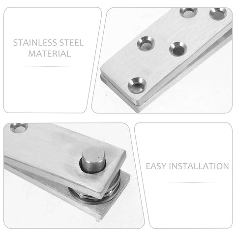 Invisible Concealed Door Hinge With 360 Degree Pivot Stainless Steel Hidden Hinge For Secret Bookcase Doors Heavy Duty Wood Door Hardware Full Concealment Durable Low Profile Pivot Easy Install