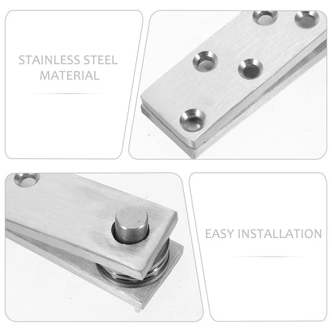 Heavy Duty 360 Degree Hidden Pivot Door Hinges For Wooden Cabinets And Secret Bookcase Doors, Stainless steel parts