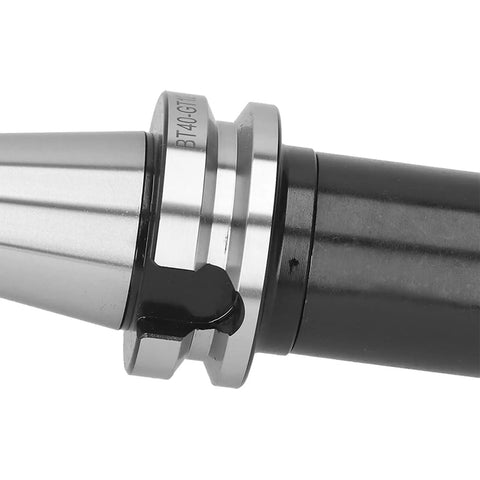 Close-up of BT40 GT12 110L Tapping Holder Collet Chuck Shank With Telescopic Buffer And Overload Torsion Protection CNC tool.