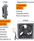 Upgraded OEM Refrigerator Evaporator Fan Motor For Compatible Models RF28HMEDBSR AA RF28HFEDTSR AA RF26HFENDSL AA part view