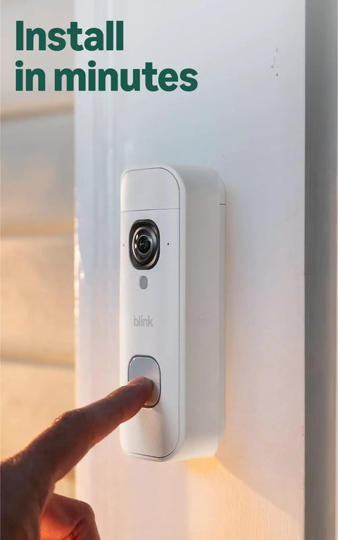 Totally Wire Free Wireless Video Doorbell Camera With Killer 2K Definition And Head To Toe View Featuring Enhanced Audio And Sync Hub For Zero Drama Setup, close-up of installation process.