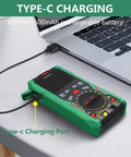 3 In 1 Handheld Oscilloscope Digital Multimeter And Signal Generator Portable Tool with Type-C charging connected to a laptop