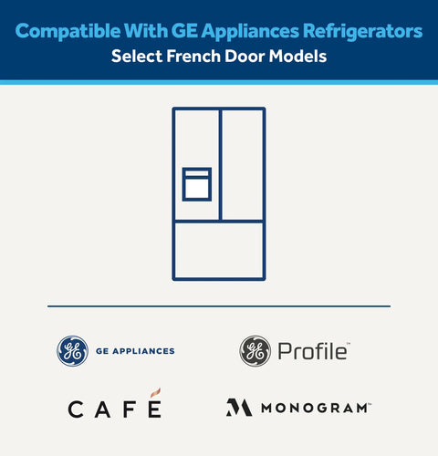 RPWFE Refrigerator Water Filter Pack Of 2 Genuine Replacement Filter compatible with select GE French-door refrigerator models