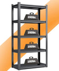 14 Inch Deep 36 Inch Wide 5 Tier Heavy Duty Steel Shelving Rack For Industrial Garage Storage Pantry Warehouse Kitchen Basement Adjustable Ultra Durable And Wobble Free Supports Up To 2500 Lbs Total Load