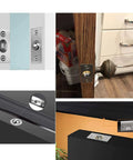 4 Sets Small Closet Door Ball Catch Kit in Stainless Steel with Strike Plate, Brushed Finish and Satin Nickel Facing on Cabinet