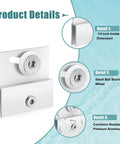 4 Pack Top Bracket Roller Assembly For Frameless Shower Doors With Three Quarter Inch Ball Bearing Wheel Extruded Aluminum Chrome Finish