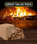 Kiln Dried Pizza Oven Wood Logs 6 Inch For Grills And Smokers With Hickory Oak And Cherry Blend USDA Certified 12 Lbs in box
