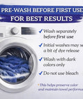 Washing machine with blue cotton shop towels, instructions for pre-wash, enhances Blue Cotton Shop Towels 12 By 14 Inches Heavy Duty.