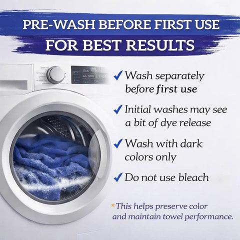 Washing machine with blue cotton shop towels, instructions for pre-wash, enhances Blue Cotton Shop Towels 12 By 14 Inches Heavy Duty.