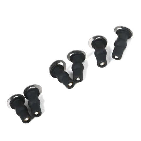 Six Pack Universal Toilet Seat Hinges Hardware Kit With Blind Hole Fixings, featuring expanding rubber tops and metal washers.