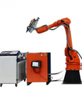 Pro Grade Rugged Robotic Welding Arm For Generator Shell Fabrication And Hella Stable Industrial Cnc Robot with control panel.