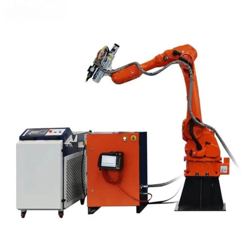 Pro Grade Rugged Robotic Welding Arm For Generator Shell Fabrication And Hella Stable Industrial Cnc Robot with control panel.