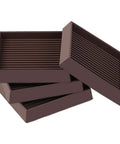 3x3 Square Rubber Furniture Caster Cups Anti Slip Pads Bed Stopper Floor Protectors With Grip, brown, stacked view