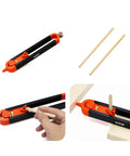Slick Dual Sided Contour Gauge And Profile Scribe Tool With Tight Grip Lock for precise pin tracing on wood.