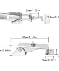 2 Pack Stainless Steel Spring Loaded Draw Latch Clamp For Cabinets And Boxes, Toggle Hasp Lock, Adjustable Spring Latch
