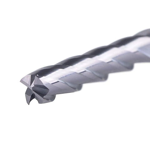 Beast 4 Flute Solid Carbide CNC End Mill Square Nose Router Bit 1 1/4 Inch Shank, 3 Inch Total Length, Upcut TiAlN Coated For Crisp, Smooth Cuts On Wood, Plastic, And Aluminum