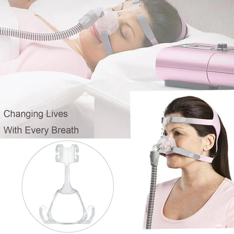 Replacement Frame Kit For Nasal CPAP Mask With Wider Frame, Reusable Headgear Guard, Rugged Plastic Build For FX Style Nasal Masks, No Fuss Install And Long Lasting Frame System Accessory For Daily Use on woman