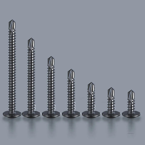 410 Stainless Steel Sheet Metal Self Tapping Screws Eight By One Half Inch Truss Head Heavy Duty Quick Tapping For Metal Panels