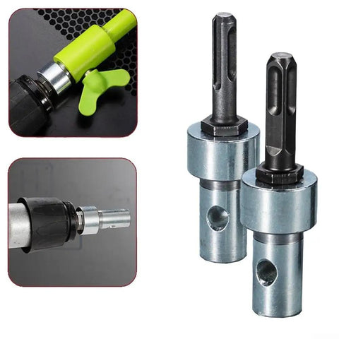 Turn Your Drill Into A Quick No Fuss Earth Auger With This Drill Bit Adapter And Head Connector Tool in dual shank forms