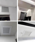 Stylish Gable Vent Louvered Access Panel For Wall Or Ceiling Inspection Hatch With Tight Mesh Filter For No Sweat Drywall Patch And Chill Fresh Airflow Throughout Indoor Spaces in ceiling installations.