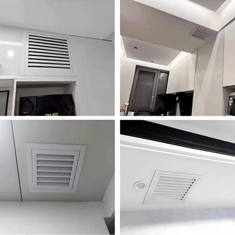 Stylish Gable Vent Louvered Access Panel For Wall Or Ceiling Inspection Hatch With Tight Mesh Filter For No Sweat Drywall Patch And Chill Fresh Airflow Throughout Indoor Spaces in ceiling installations.