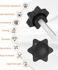 Top Shelf 4 Pack M8 X 40mm Knurled Thumb Screws With Smooth Grip Handles showcasing M8 black finish ergonomic thumb screw design.