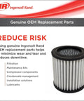 Ingersoll Rand replacement filter as part of OEM compressor components for optimized performance and reduced downtime.