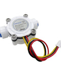 Water Flow Sensor With Quick Connect Plug And Play Fittings, Hall Effect Flowmeter, Food Grade Plastic, G1/4 adapter, RoHS compliant